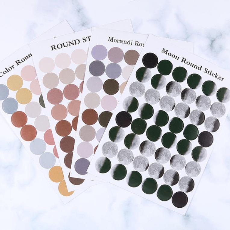 สติ๊กเกอร์เฉดสีวงกลม ตกแต่งไดอารี่ 16*24 / 21*15cm 2 บาท/ชิ้น ✔️พร้อมส่ง (🧩เลือกลาย) Ohwowshop (Z8)