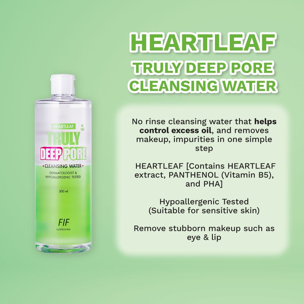 Faith in Face Heafleaf Truly Deep Pore Cleansing Water 500 ml.