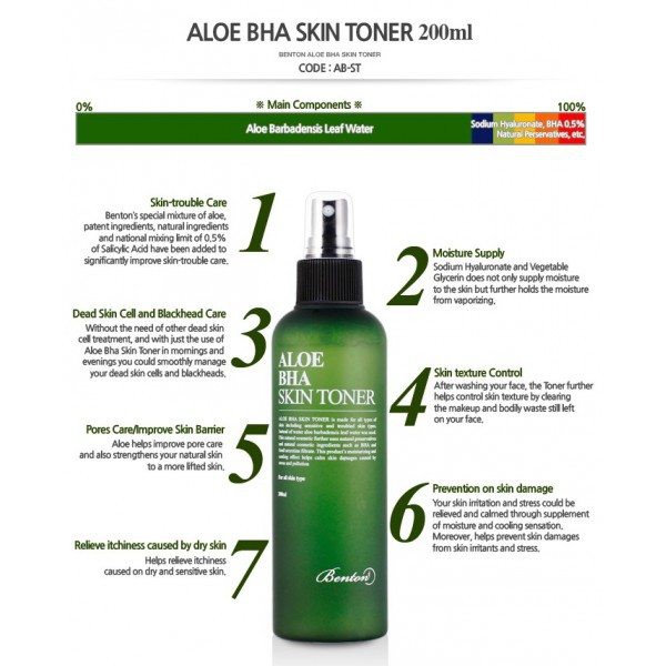 Benton Aloe BHA Skin Toner 30 ml. (ฉลากไทย)