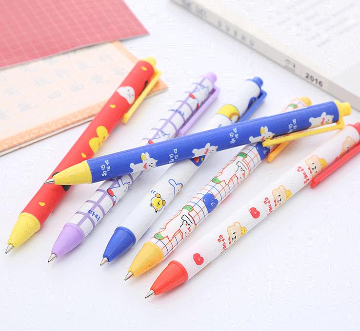 🌈ปากกากดเจลดำ ลายการ์ตูน แฟนซี📌สุ่มลายตามแบบสินค้า ⚫ไส้สีดำ0.5✔️พร้อมส่งในไทย ปากกากด ปากกาลายการ์ตูน