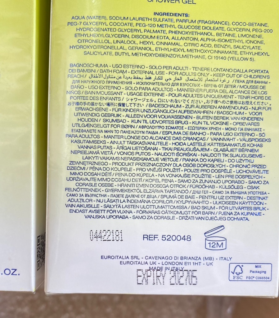 Versace Yellow Diamond Perfumed Bath & Shower Gel 200 ml.