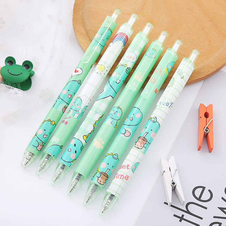 🌈ปากกากดเจลดำ🌈การ์ตูนA⚫ไส้สีดำ0.5 ชิ้นละ 6 บาท คละลาย ✔️พร้อมส่งOhwowshop ปากกากด ปากกาลายการ์ตูน ปากกาลูกลื่น