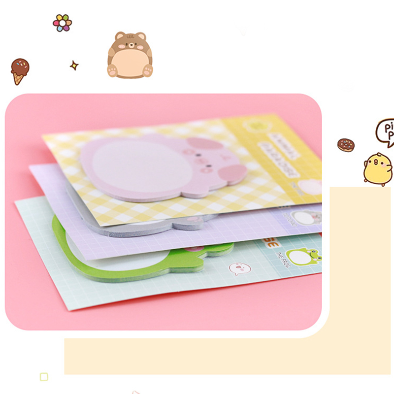 🌈กระดาษบันทึกข้อความ🌈Sticky Note Lovely Animal 8x10cm 20แผ่น📌เลือกลาย ราคา 4 บาท✔️พร้อมส่ง Ohwowshop เครื่องเขียน โพสอิท สวยงาม ข้อความ