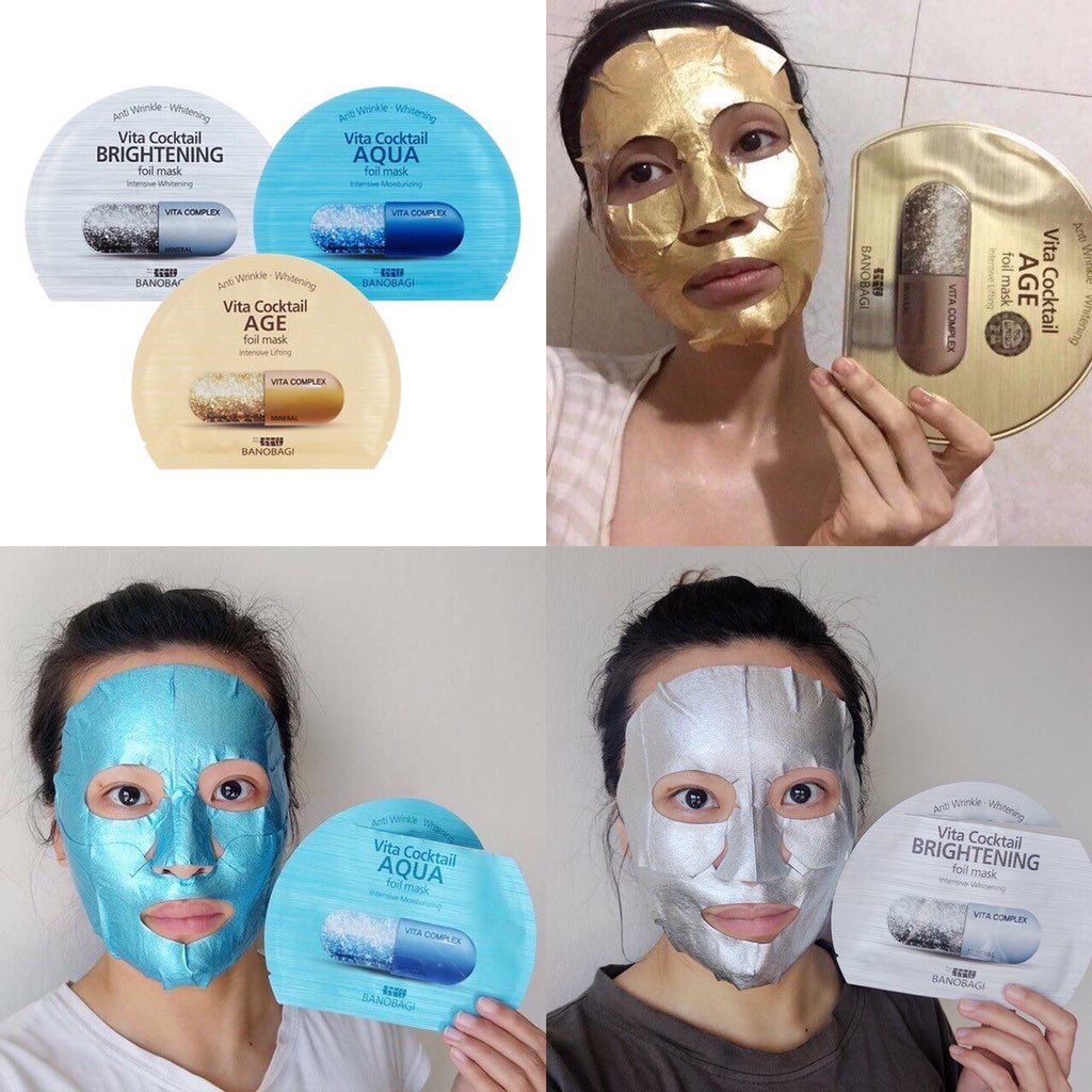 BANOBAGI Vita Cocktail Foil Mask (สีทอง Age)