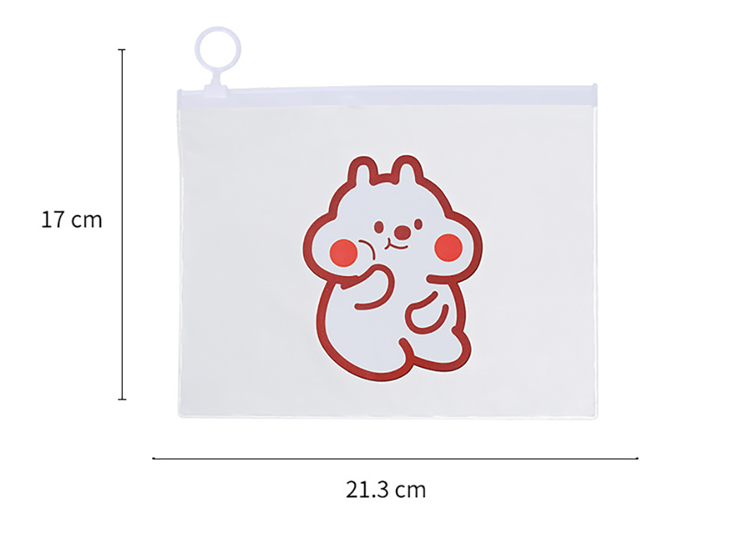 🐻กระเป๋าใส่เครื่องเขียนลายการ์ตูนสัตว์ A5 ชิ้นละ 4 บาท ✔️พร้อมส่ง (🎲สุ่มลาย) Ohwowshop ซองใส่เครื่องเขียน ซองซิบล็อคกันน้ำ