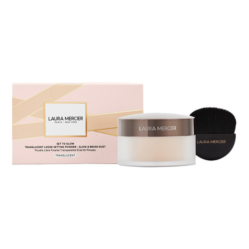 Laura Mercier Set To Glow Translucent Loose Setting Powder Glow & Brush Set Limited Edition 29 g.