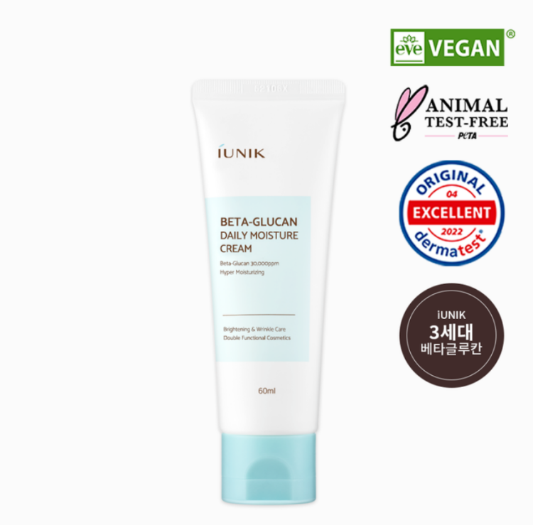 IUNIK Beta Glucan Daily Moisture Cream 60 ml.