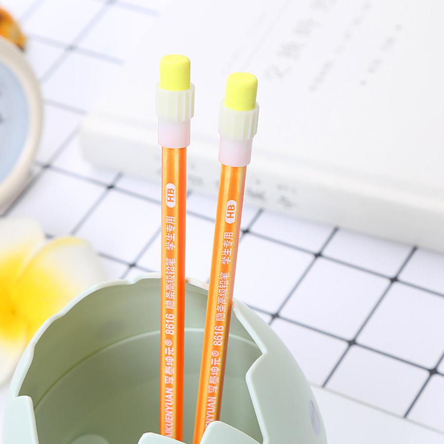 ดินสอ HB ด้ามลายเส้นหลากสีหัวยางลบ ชิ้นละ 2 บาท ✔️พร้อมส่ง (🎲สุ่มลาย) Ohwowshop เครื่องเขียน