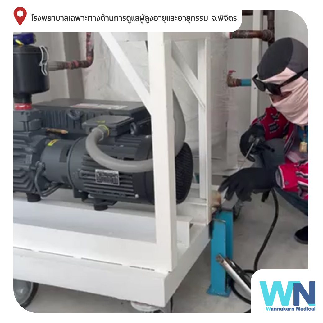 ติดตั้งเครื่องผลิตสุญญากาศทางการแพทย์ Vacuum pump