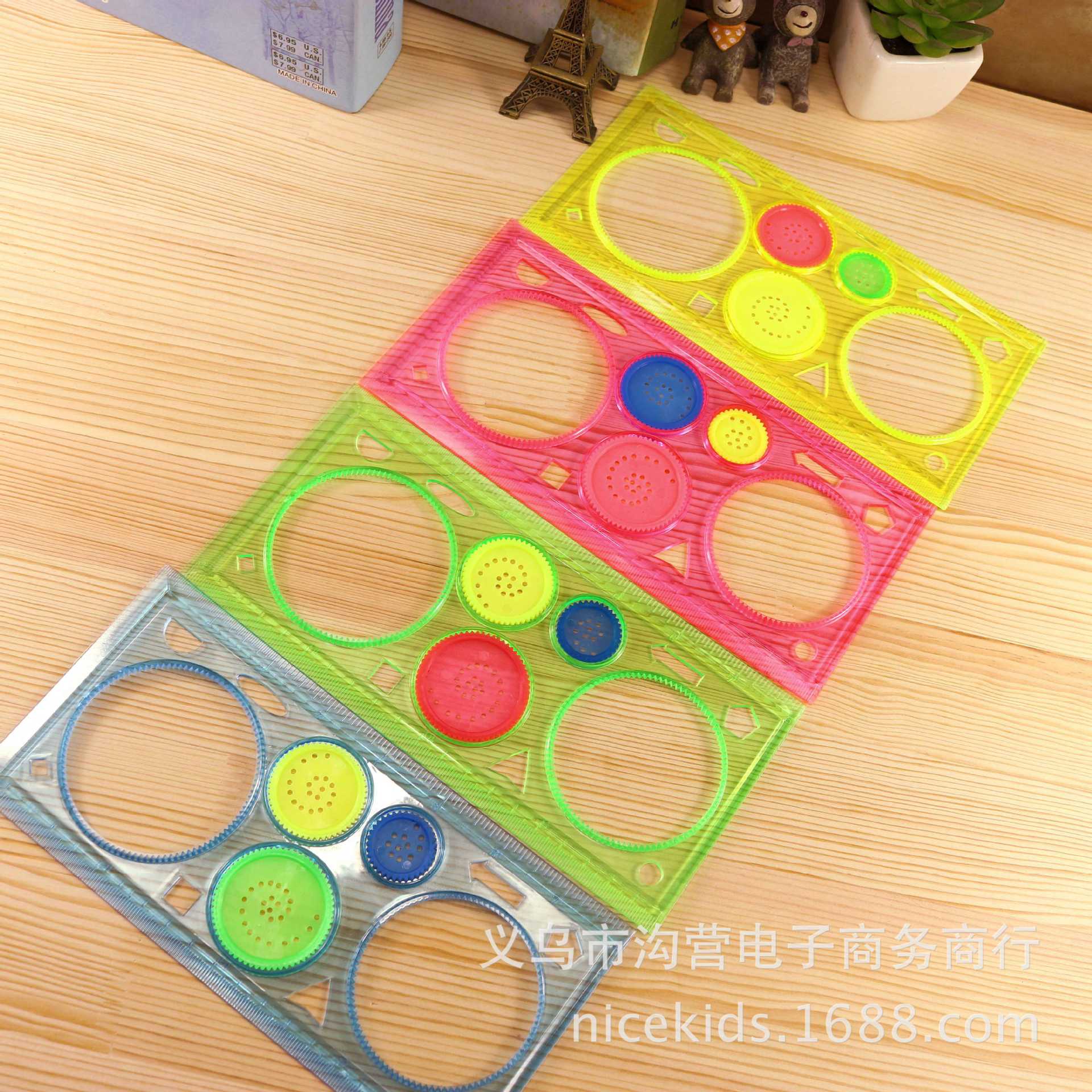 🌈ไม้บรรทัด🟠วาดรูปวงกลม📌[คละสี] ราคาชิ้นละ 6 บาท ✅พร้อมส่ง Ohwowshop ไม้บรรทัด วาดรูป เครื่องเขียน