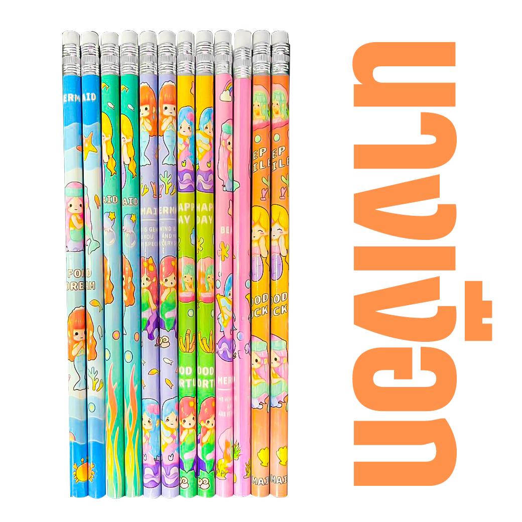 ✨📚 ดินสอหัวยางลบลายการ์ตูน เขียนลื่น ลบนิ่ม คุณภาพดี ลายสวยหลากหลาย เหมาะแจกเด็ก งานวันเกิด กิจกรรมโรงเรียน 🎉✏️