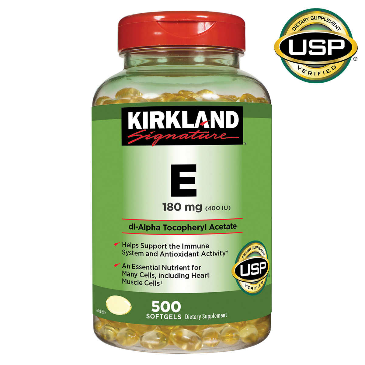 Kirkland Signature Vitamin E 400 I.U (500 Softgels)