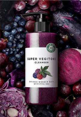 Wonder Bath Super Vegitoks Cleanser 300 ml. #Purple สำหรับผิวมีปัญหาจากมลภาวะ