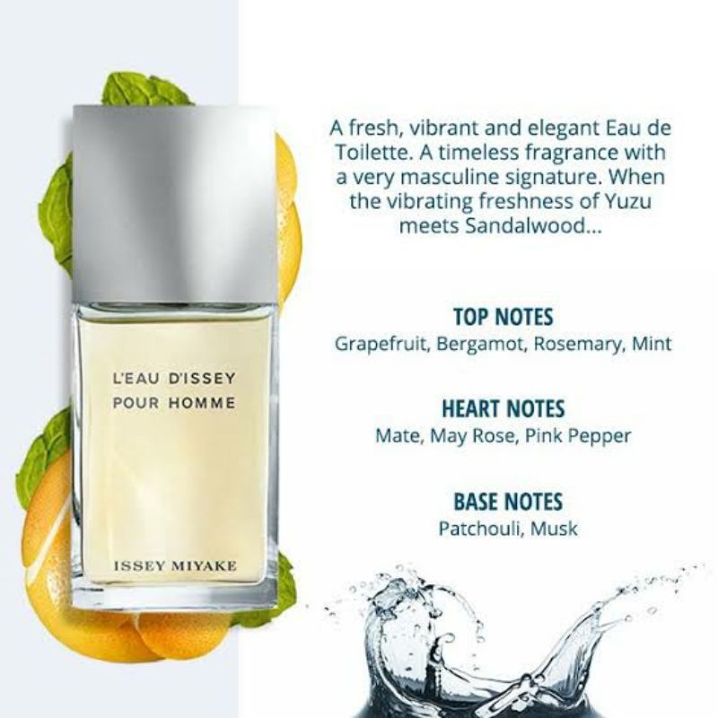 Issey Miyake L'eau D'Issey Pour Homme Eau De Toilette 125 ml.