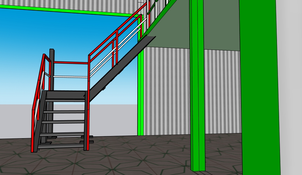 แบบก่อสร้างโกดังเก็บไม้ ออฟฟิศ และบ้านพักคนงานขนาดHW-H (23 x 18 x 7.9)