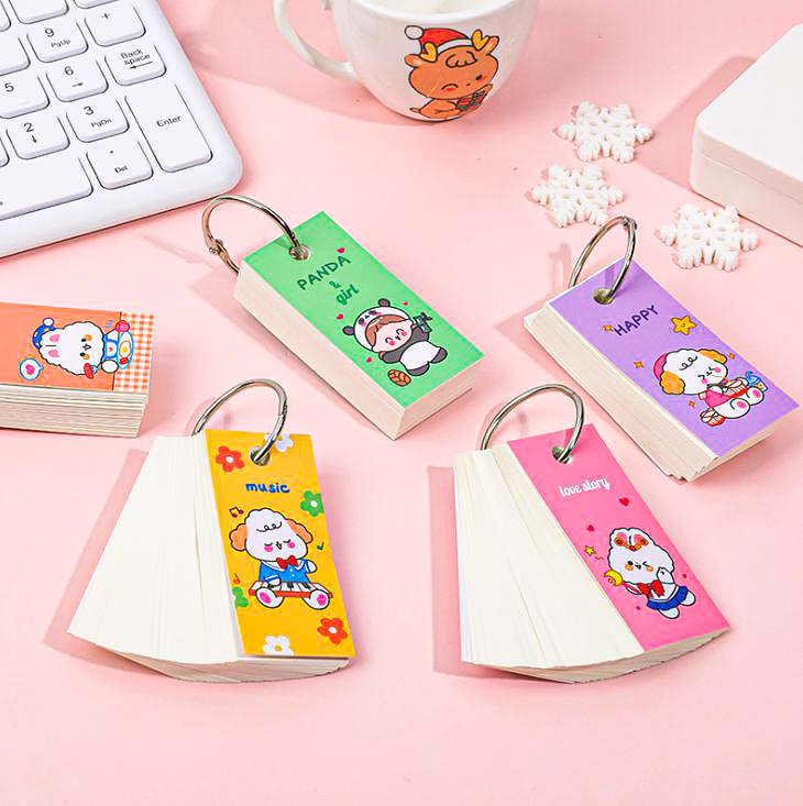 ⭐📚สมุดห่วง Mini การ์ตูน 80 แผ่น 3x6.5ซม 📌คละลายตามแบบ ชิ้นละ 7 บาท ✔️พร้อมส่ง Ohwowshop สมุด เครื่องเขียน