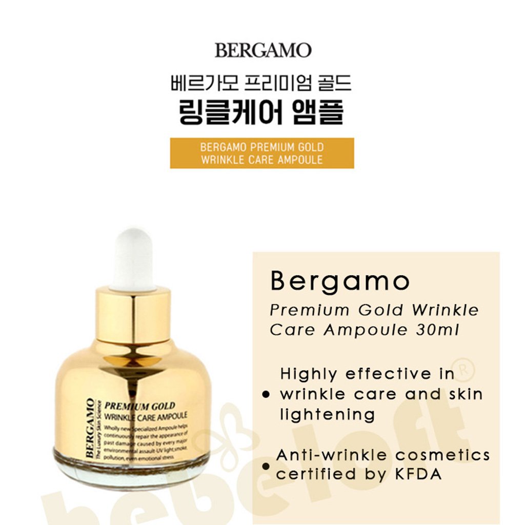 Bergamo The Luxury Skin Science Premium Gold Wrinkle Care Ampoule 30 ml.