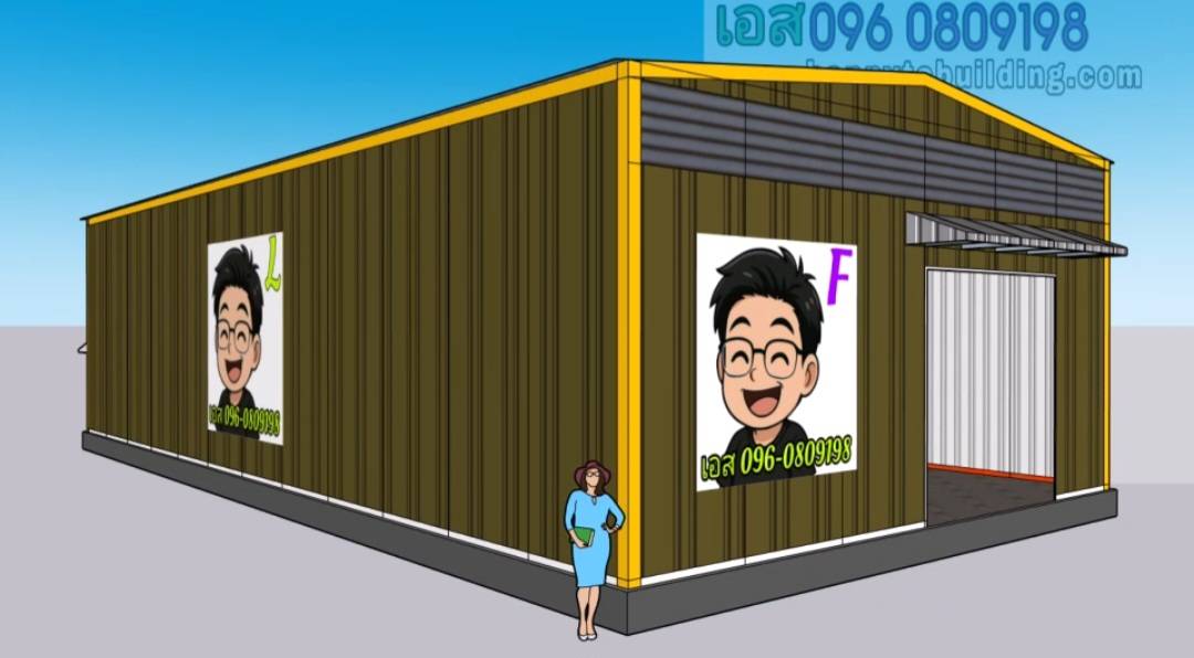 แบบsketchup คลังสินค้า 12x24x6.2