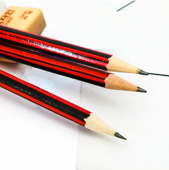 ดินสอแดง-ดำ-ทอง หัวยางลบ ชิ้นละ 2 บาท Ohwowshop