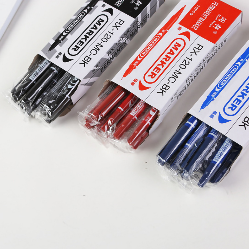 🌈ปากกาเขียนถุงเก็บน้ำนม🌈💦MARKER⚫🔵🔴 ปากกา 2 ด้าน✅พร้อมส่งในไทย เน้นข้อความ ปากกามาร์ค