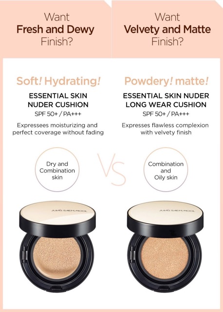 Jung Saem Mool Essential Skin Nuder Long Wear Cushion SPF50+ PA+++ #21 Medium ตลับจริง 14 g. + รีฟิล 14 g.