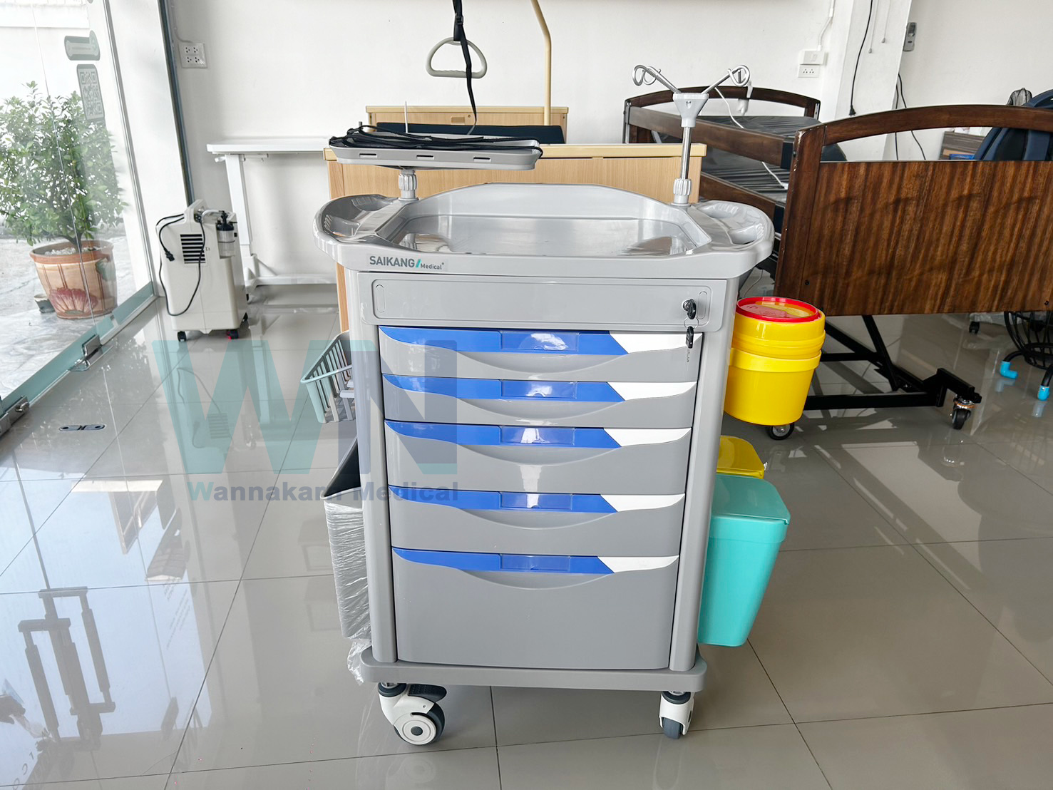 รถเข็นช่วยชีวิตฉุกเฉิน Emergency Trolley SKR054-ET7A