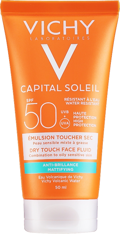 Vichy Capital Soleil SPF50 Dry Touch Anti Shine Face Fluid 50 ml.