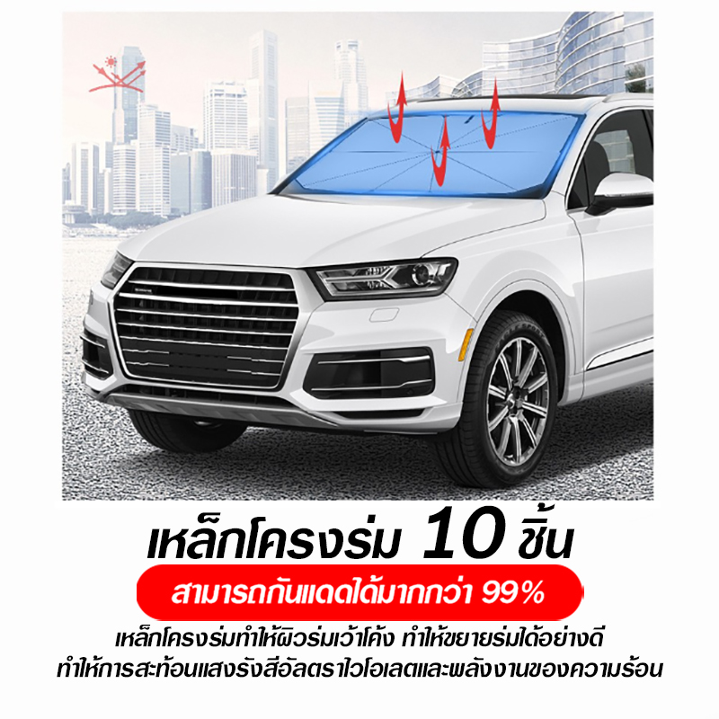 ( GRADE B )☂🚗ร่มบังแดดรถยนต์🚗☂ ร่มกันแดดในรถ ลดความร้อนจากแสงแดด✅พร้อมส่ง Ohwowshop ที่บังแดดในรถยนต์ บังแดดรถยนต์ บังแดดหน้ารถ แบบร่ม แถมกระเป๋าหนัง