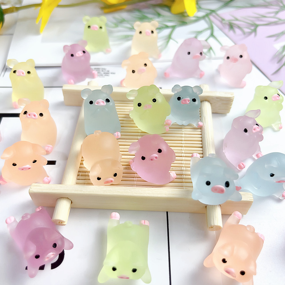 🐷ตุ๊กตาเรืองแสงจิ๋ว🦆⭐ของตกแต่ง งานDIY ขนาดเล็ก📌พร้อมส่งในไทย ตกแต่งบ้าน ตุ๊กตา