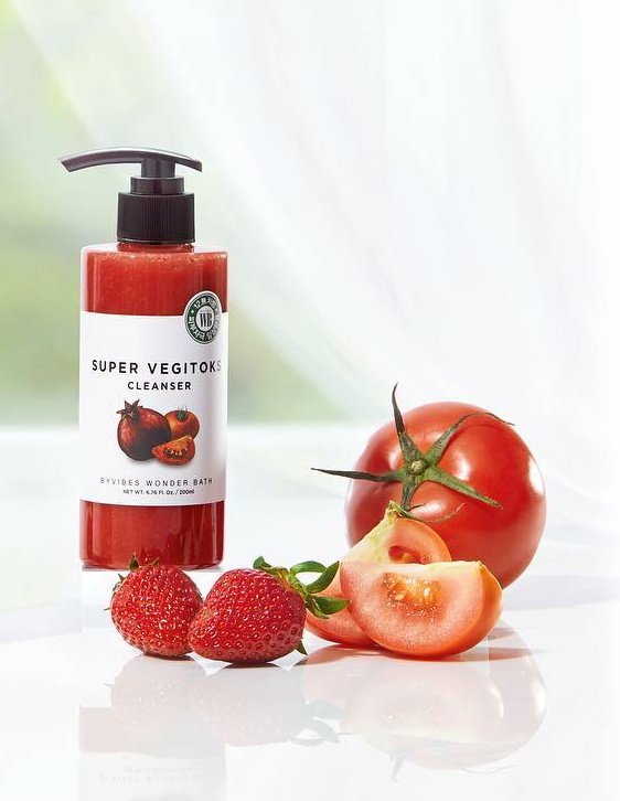 Wonder Bath Super Vegitoks Cleanser 300 ml. #Red สำหรับผิวมีปัญหาจุดด่างดำ ฝ้า กระ