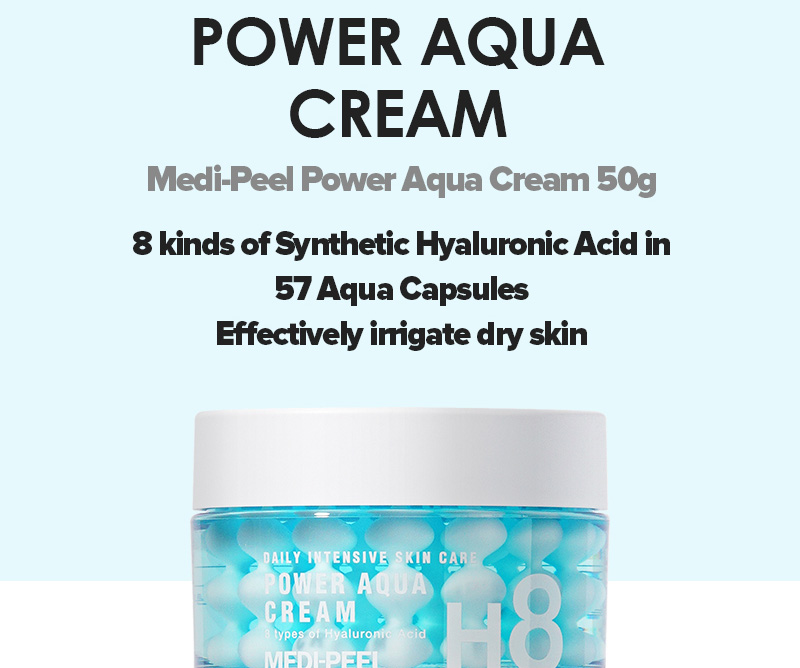 MEDI-PEEL H8 Power Aqua Cream [8 types of Hyaluronic Acid] 50 ml.