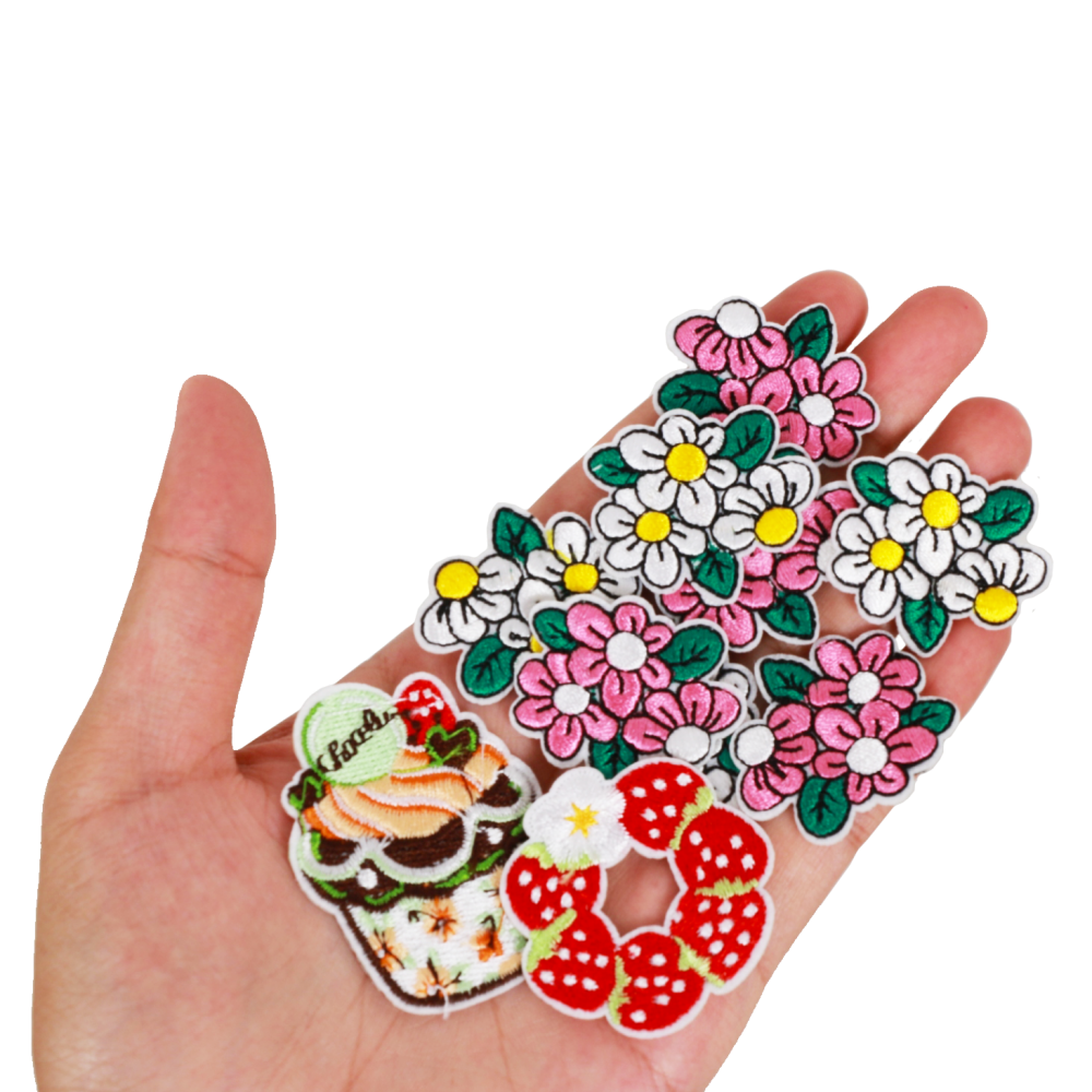 ตัวรีดติดเสื้อดอกไม้ชมพู