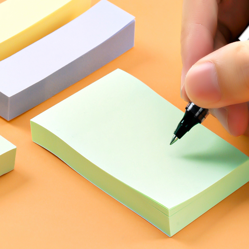 🌈 กระดาษโน๊ตกาวในตัว Sticky Note 💕 โทนพาสเทล 100 แผ่น ✨ กระดาษโน้ตสีสวยใส เพิ่มความสดใสโต๊ะทำงาน