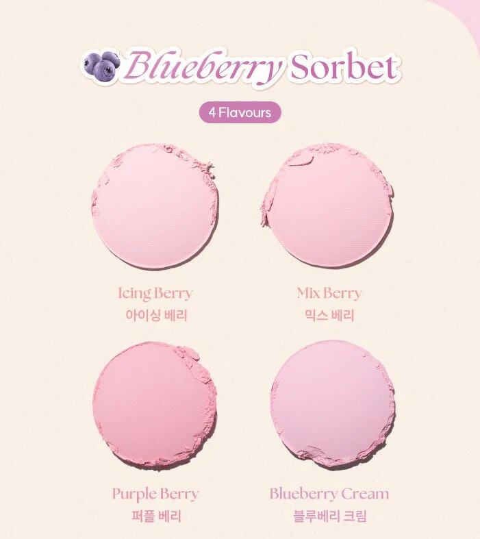 Dasique Blending Mood Cheek Ice Cream Collection 10.4 g. #08 Blueberry Sorbet