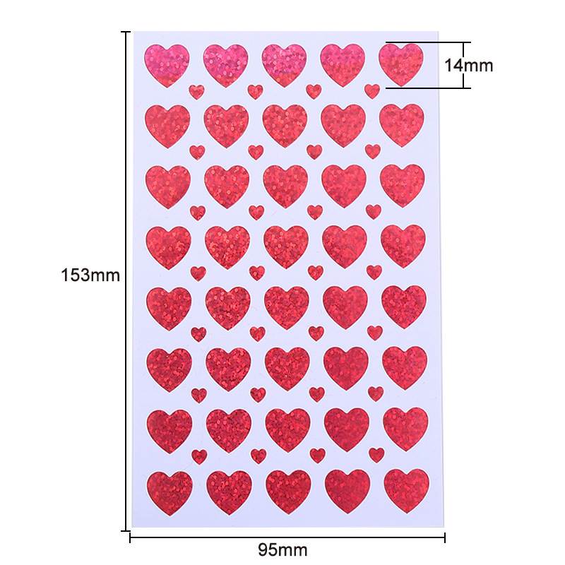 🌟1แพ็คมี 10แผ่น🩷สติกเกอร์🌟วิบวับ💛สติกเกอร์หัวใจ📌เลือกแบบ✔️พร้อมส่งในไทย sticker DIY ของปัจฉิม วาเลนไทน์