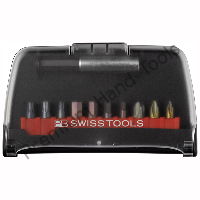 ชุดดอกไขควง PB Swiss Tools แกนสั้นพร้อมข้อต่อ รุ่น PB C6 985/986/989 ปากแบน ปากแฉก หัวดาว หกเหลี่ยม PZ (10 ดอก/ชุด)