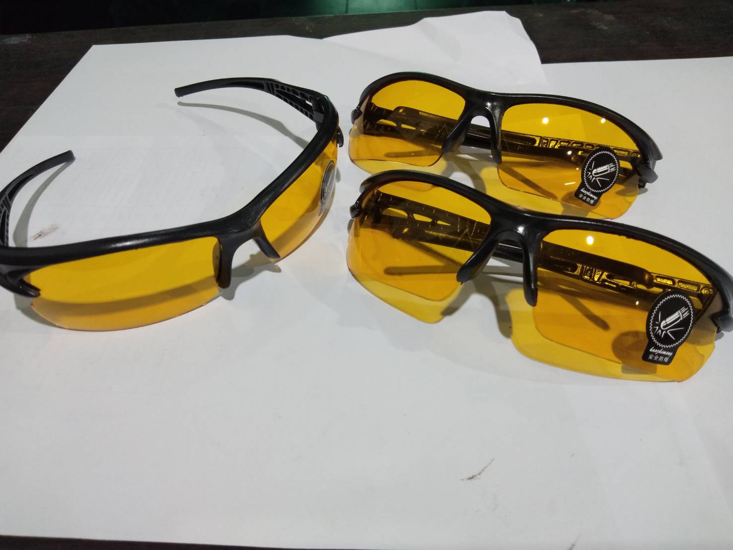 ⭐แว่นทรงสปอร์ต⭐🕶แว่นกันแดด กันลม [สีเหลือง] ชิ้นละ 10 บาท ✅พร้อมส่ง Ohwowshop แว่น glasses sport กันแดด