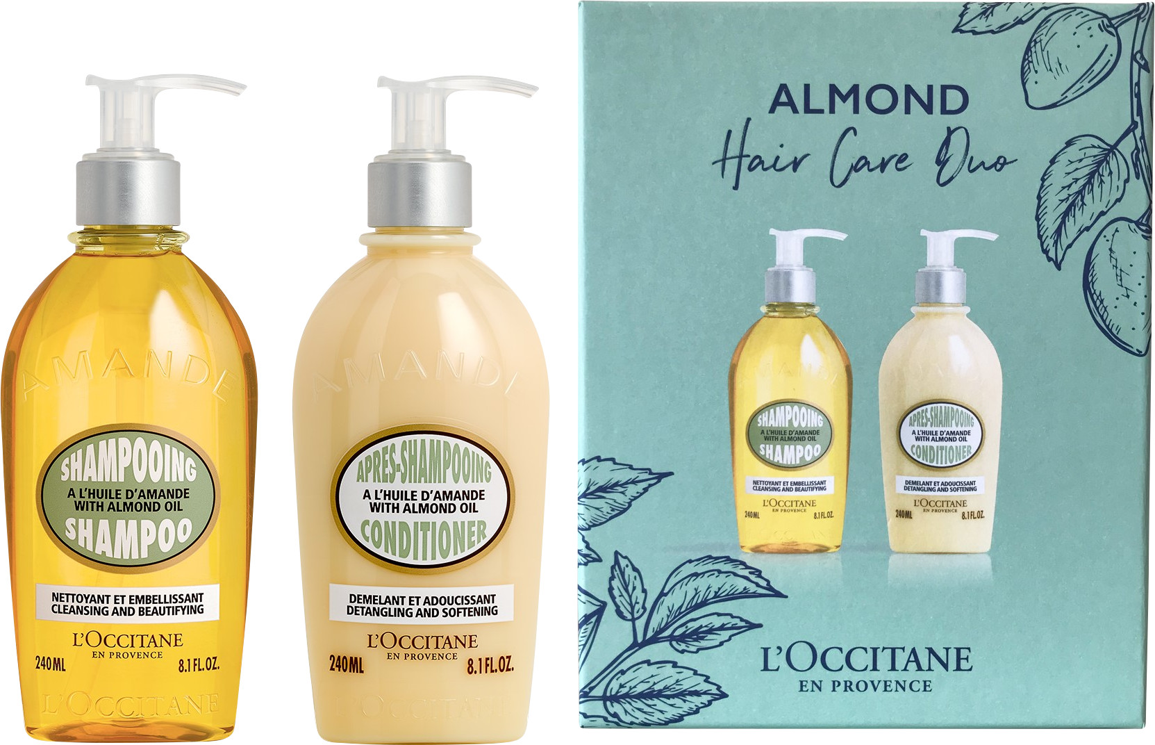 L'occitane Almond Shampoo 240 ml.