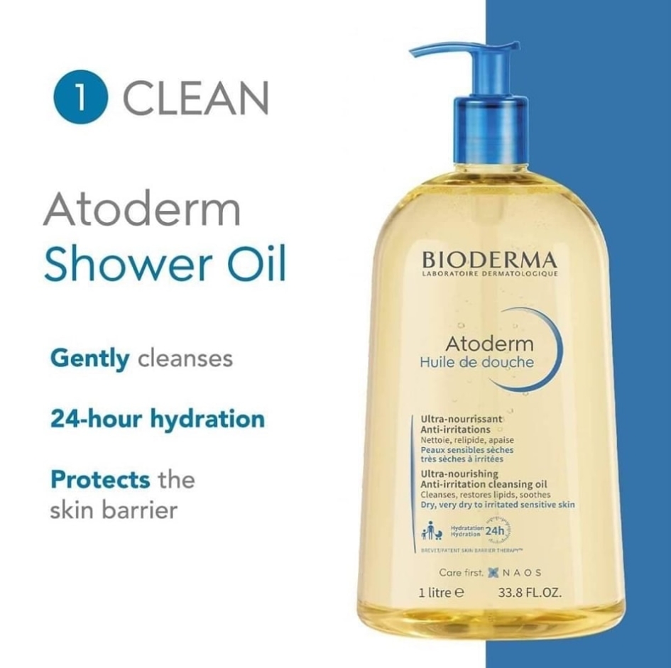 Bioderma Atoderm Huile De Douche 1000 ml.