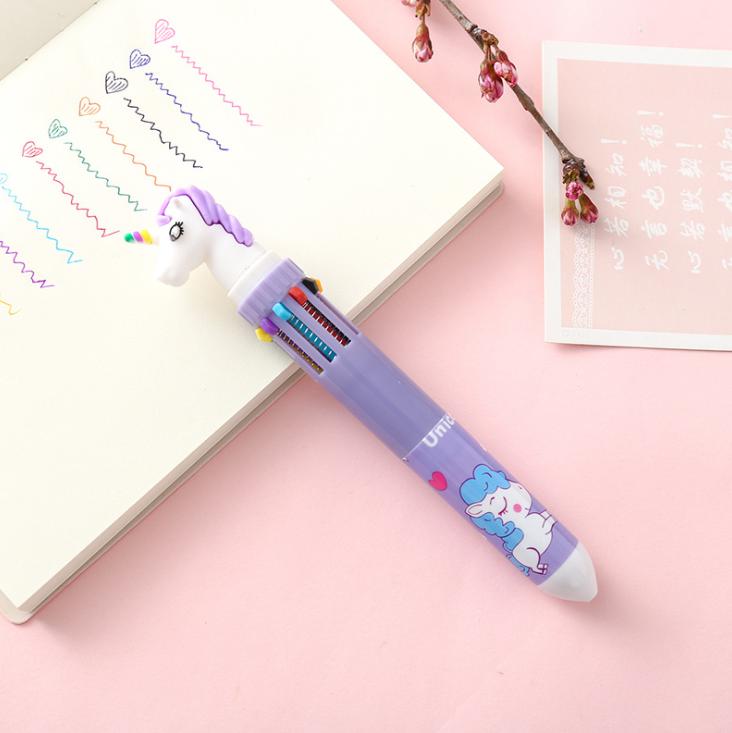 ปากกา10สี ม้ายูนิคอร์น ( สินค้าสุ่มคละสีคละลาย )Ohwowshop