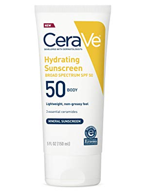 CeraVe Hydrating Sunscreen Face Lotion SPF50 (Mineral Sunscreen) 75 ml.