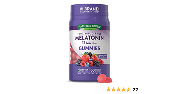 Nature's Truth Melatonin Gummies 12 mg. 60 Gummies