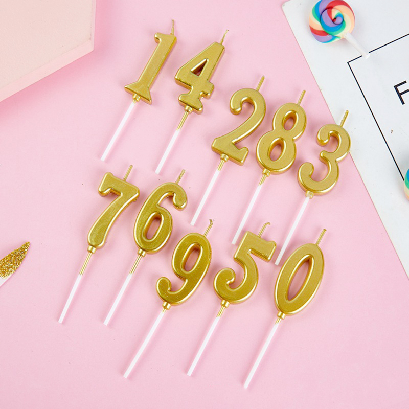 🔥สินค้าขายดี🔥 🎂เทียน Happy birthday สีเคลือบเมทัลลิค แบบตัวเลข 1 ชิ้น ราคาชิ้นละ 4 บาท📌สินค้าเลือกแบบ✔️พร้อมส่ง Ohwowshop เทียนวันเกิด เทียนสี