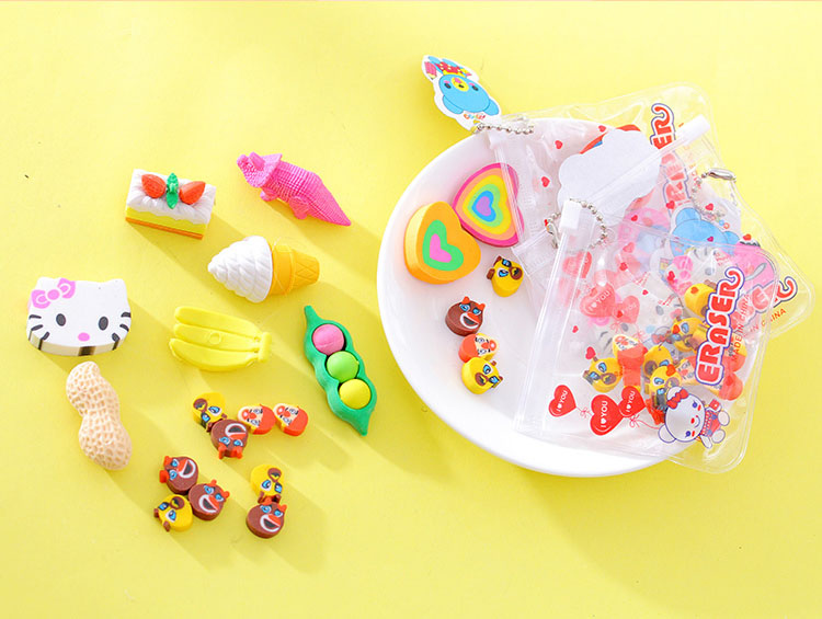 ยางลบถุงซิบ [คละลาย] ชิ้นละ 10 บาท Ohwowshop