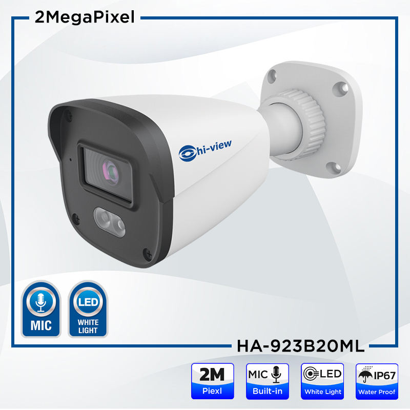 HA-923B20ML Image Sensor 1 / 2.8 “CMOS Lens 2.8 mm คมชัด 2ล้านพิกเซล ภาพสี 24 ชั่วโมง บันทึกเสียง
