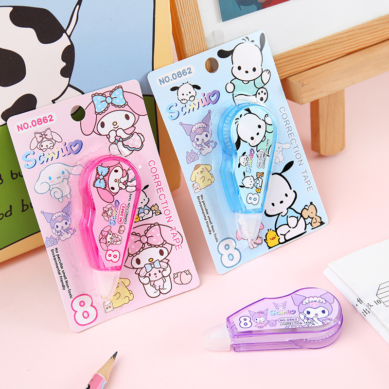 ⭐เทปลบคำผิด⭐การ์ตูน🌈sanrio เบอร์ 8✔️พร้อมส่งในไทย เครื่องเขียน ลบได้ ยางลบ