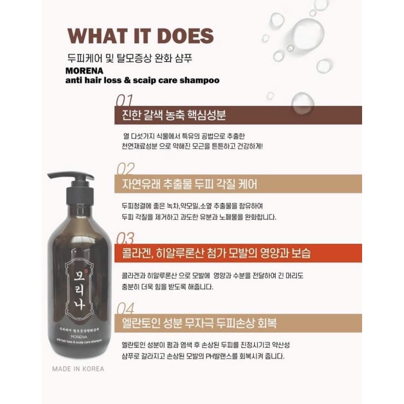 Morena Anti Hair & Scalp Care Loss Shampoo 500 ml.