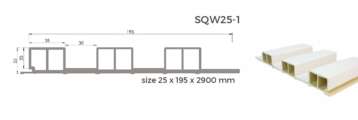 ไม้ระแนง WPC SQW25-1