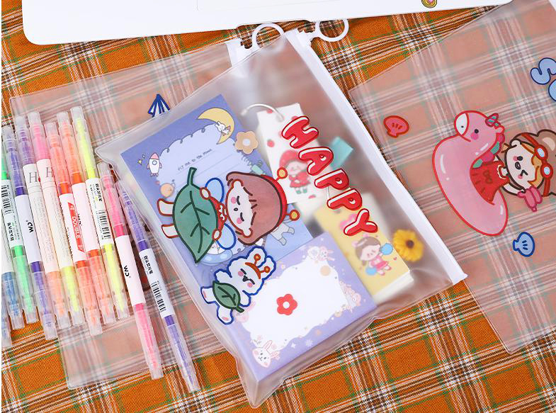 ซองใส่เครื่องเขียน A5 ลายเด็กน้อย ชิ้นละ 3บาท ✔️พร้อมส่ง Ohwowshop ซองใส่เครื่องเขียน ซองซิบล็อคกันน้ำ