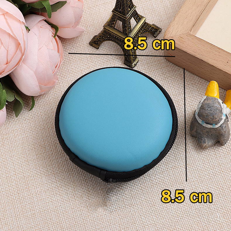 ⭐กระเป๋ากลม⭐🟠🔴ใส่หูฟัง สายชาร์จ อื่นๆ 📌สุ่มคละสี✅พร้อมส่งในไทย มีซิป earphone bag กล่องเก็บหูฟัง